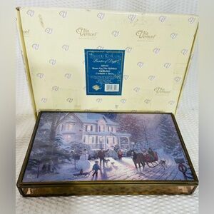 Thomas Kinkade wall pocket letter card holder holiday Christmas READ